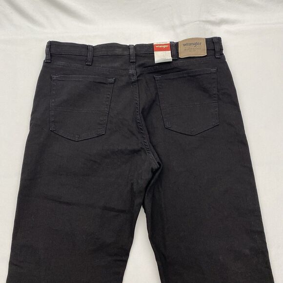 Wrangler Black Jeans Straight Leg Grunge Western Cotton Blend 38x29 - Picture 4 of 9